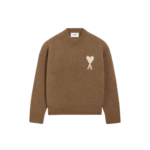 Ami Paris Ami de Coeur Crewneck Sweater Brown