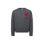 Ami Paris Ami de Coeur Crewneck Sweater Black