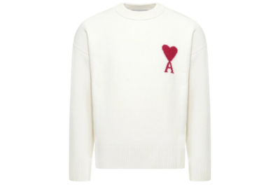 Ami Paris Ami de Coeur Crewneck Sweater White