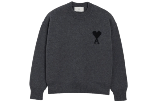 Ami Paris Ami de Coeur Crewneck Sweater Grey