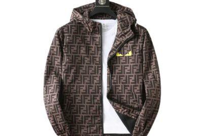 Fendi Jacket Brown And Gray