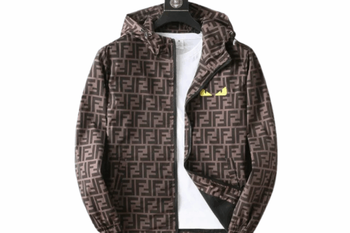 Fendi Jacket Brown And Gray