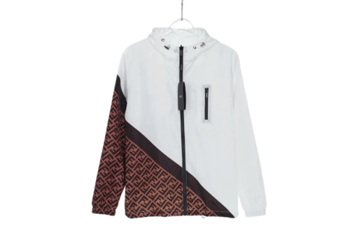 Fendi Jacket White And Brown