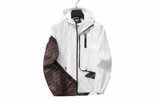 Fendi Jacket White And Brown