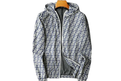 Fendi Jacket Cream And Navi Blue