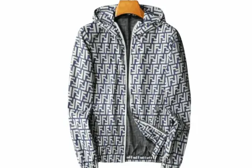 Fendi Jacket Cream And Navi Blue