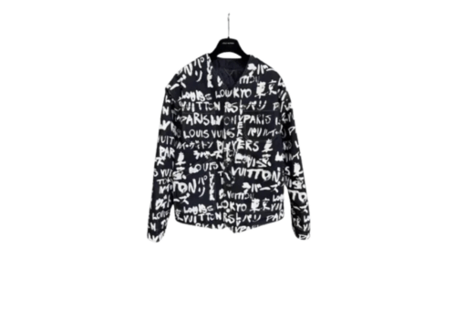 LV Monogram Denim Jacket Black White