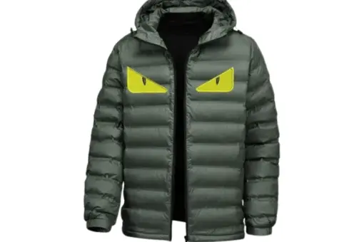 Fendi Monster Eyes Down Jacket Olive