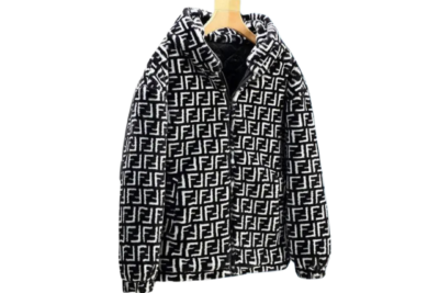 Fendi FF Logo Reversible Hoodie Jacket White