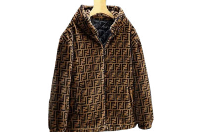 Fendi FF Logo Reversible Hoodie Jacket Yellow