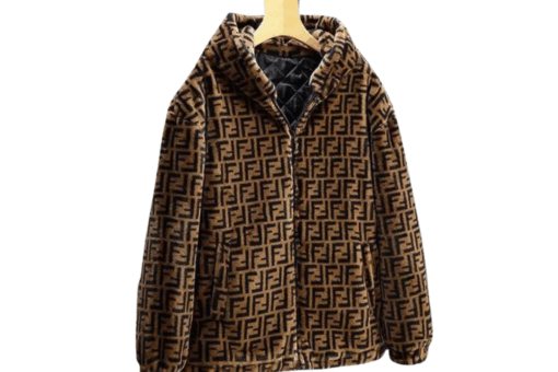 Fendi FF Logo Reversible Hoodie Jacket Yellow