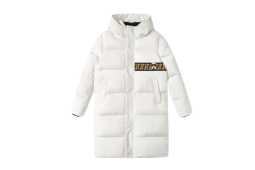 Fendi Long Down Jacket White
