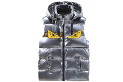 Fendi Monster-Inspired Down Vest puffer Jacket Silver