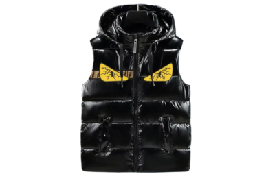 Fendi Monster-Inspired Down Vest puffer Jacket Black