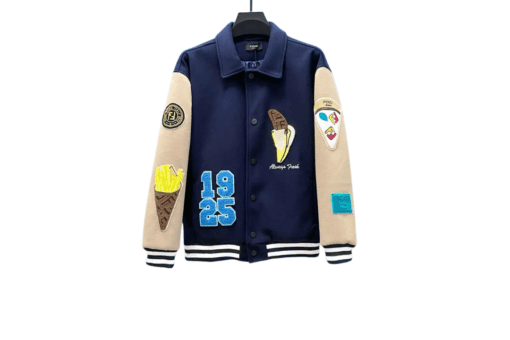 Fendi Baseball Jacket Beige/Blue