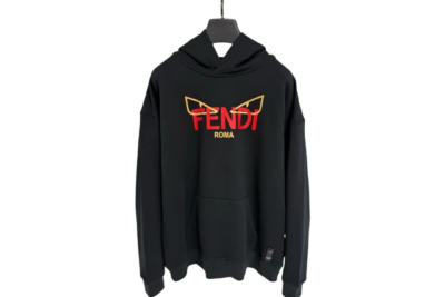 Fendi Hoodie Black Red
