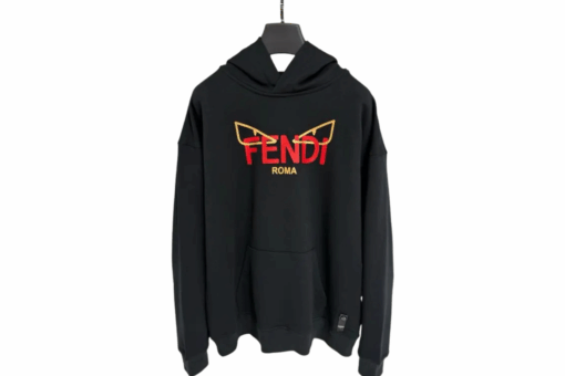 Fendi Hoodie Black Red