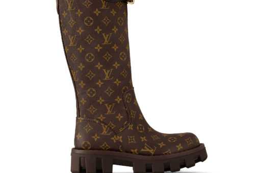 LV Checker High Boot Brown