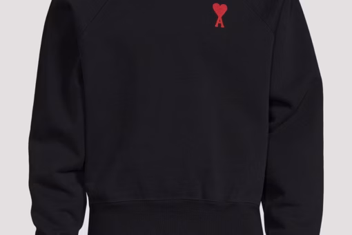 Ami Paris Ami de Coeur Crewneck Sweater Black