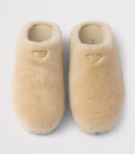 Prada Shearling Mules Beige