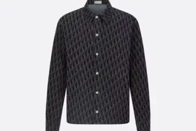Dior Oblique Overshirt Black Cotton-Blend Twill
