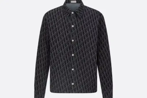 Dior Oblique Overshirt Black Cotton-Blend Twill