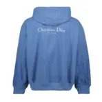 Dior Logo Homme Embroidered Zip-Up Jacket Blue - Image 2