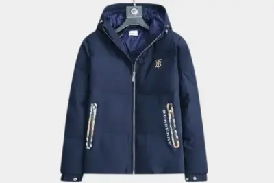 Burberry Down Jacket Navy Blue