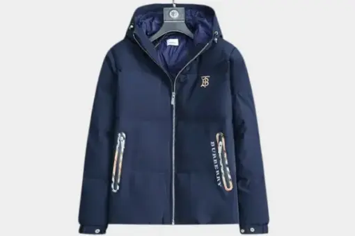Burberry Down Jacket Navy Blue
