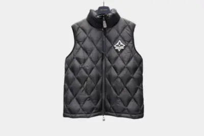 LV Diamond Ripstop Puffer Gilet Black