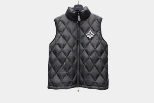 LV Diamond Ripstop Puffer Gilet Black