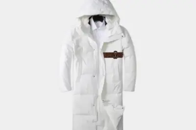 LV Long Puffer Jacket White