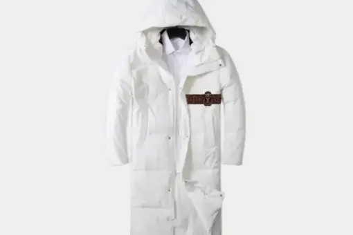 LV Long Puffer Jacket White