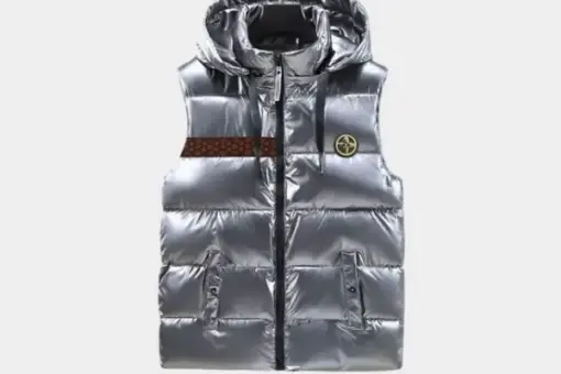 Down Jacket Glossy Silver