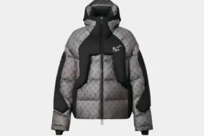 LV Monogram Down Jacket Light Taupe/Black