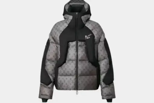 LV Monogram Down Jacket Light Taupe/Black