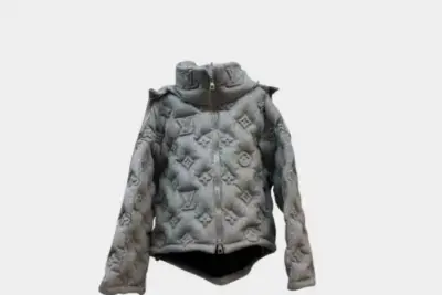LV Boyhood Monogram Puffer Down Jacket Grey