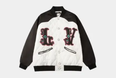 LV Satin Bomber Jacket Black & White