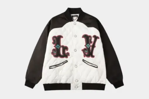 LV Satin Bomber Jacket Black & White