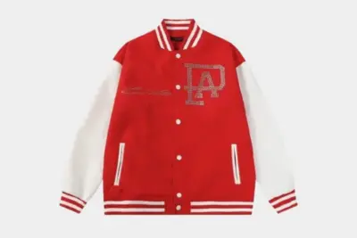 LV Varsity Leather Blouson Jacket Red/White