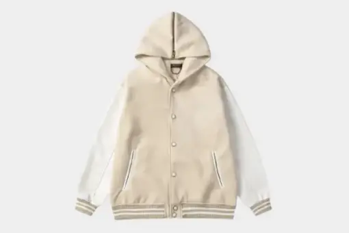 Louis Vuitton Calfskin Sailor Varsity Jacket Cream/White