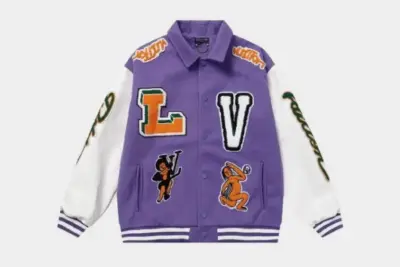 Louis Vuitton Multi-Patch Varsity Jacket Purple