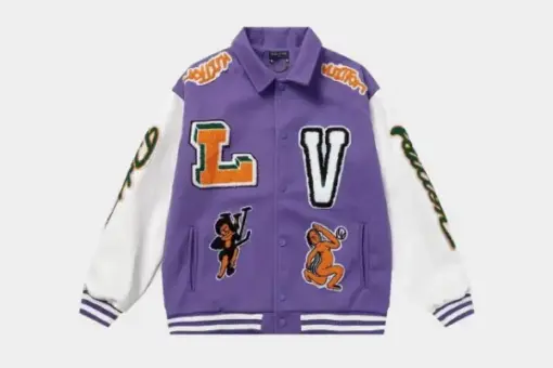 Louis Vuitton Multi-Patch Varsity Jacket Purple
