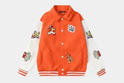 LV Varsity Jacket Orange/White