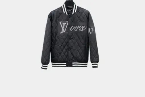 LV Embroidered Nylon Baseball Blouson Black
