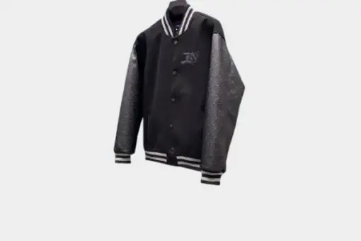 LV Louis Vuitton Bomber Jacket Leather Black
