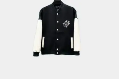 LV Cotton Jersey Varsity Blouson Jacket Black