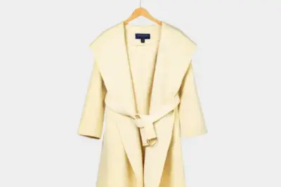 LV Long Wool Coat Yellow