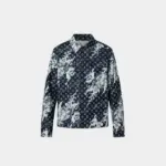 LV Travis Kelce Blue Slashed Floral Print Jacket