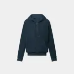 LV Monogram French Terry Zip-Through Hoodie Dark Navy